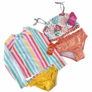 Toddler Little Mermaid Tankini & Rashguard Swimsuit 2, 2-pc Sets  Size 2T